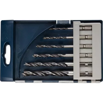 ЗУБР &quot;ЭКСПЕРТ&quot;. Набор сверл по дереву, М-образная заточка, шестигранный хвостовик 1/4&quot;, 6шт, 3-4-5-6-8-10 мм 29423-H6 купить в Губкинске