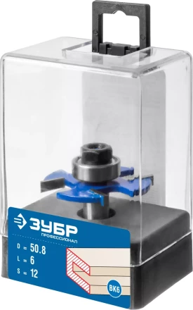 ЗУБР 50.8 x 6 мм, хвостовик 12 мм, фреза горизонтально-пазовая, Профессионал (28757-50.8-6-12) купить в Губкинске