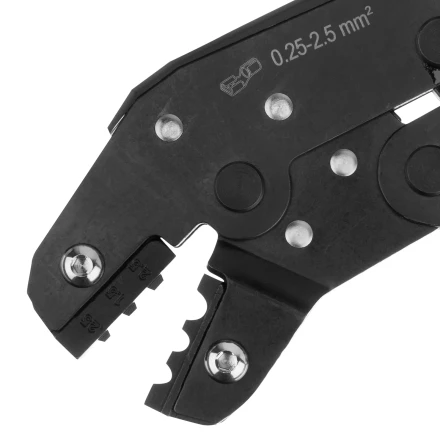 Клещи для обжима неизолированных наконечников НК и НВ, разъемов РП, 0,25 - 2,5 мм2 Denzel 17745 купить в Губкинске