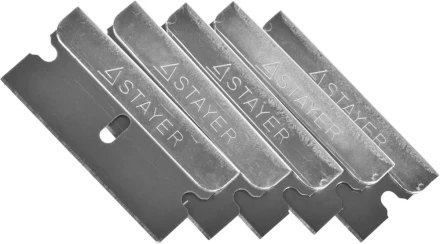 Лезвия STAYER &quot;MASTER&quot; сменные для скребков арт. 0853, 08533, 08535, тип Н01, 40мм, 5шт 08549-S5_z01 купить в Губкинске
