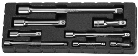 Удлинители набор 1/4&quot; 50-75-150мм    3/8&quot; 75-150мм   1/2&quot;DR 75-125-250мм  8 предметов  S28H08S Jonnesway 47298 купить в Губкинске
