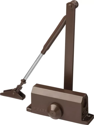 Доводчик дверной ЗУБР &quot;ПРОФЕССИОНАЛ&quot;, для дверей массой до 80 кг, цвет коричневый 37912-80 купить в Губкинске