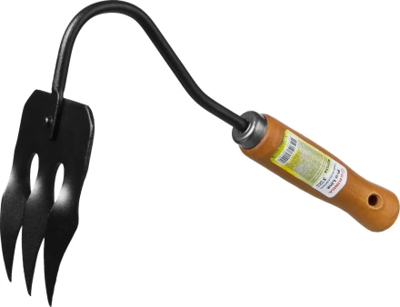 GRINDA PROLine. Грабли-рыхлитель 3-хзубые с деревянной ручкой 120х86х265мм 421514 купить в Губкинске