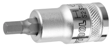 Торцовая бита-головка KRAFTOOL &quot;INDUSTRIE QUALITAT&quot;, материал S2, HEX, сатинированная, 1/2&quot;, H6 27908-06_z01 купить в Губкинске