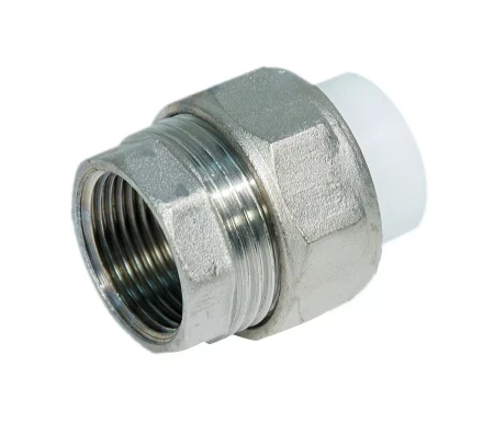 Муфта разъемная PP-R ВР 25мм х1 бел. (10/100) 45295 купить в Губкинске