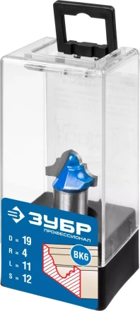 ЗУБР 19 x 11 мм, радиус 4 мм, фреза пазовая фасонная №6, Профессионал (28745-19) купить в Губкинске