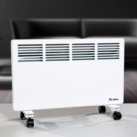 Конвектор электрический КМ-2000.2, 230 В, 2000 Вт, X-образный нагреватель, колеса, термостат // MTX 98126 купить в Губкинске