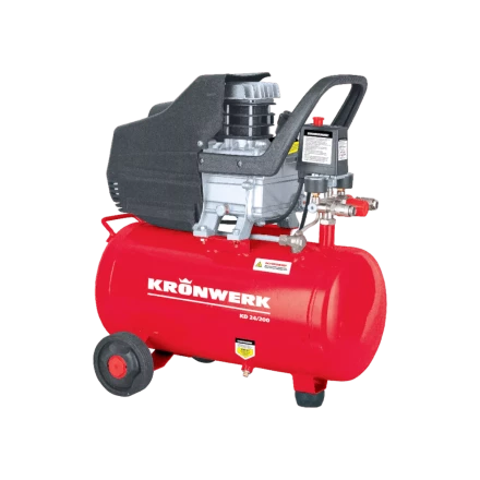 Компрессор воздушный Kronwerk KD 24/200, 1,5 кВт, 198 л/мин, 24 л, 58041 купить в Губкинске