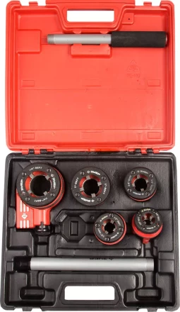 Набор ЗУБР &quot;ЭКСПЕРТ&quot; №5 резьбонарезной трубный в пластмассовом боксе, 3/8&quot; - 1 1/4&quot;, 6 предметов 28270-H5 купить в Губкинске