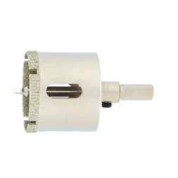 Сверло по керамической плитке и стеклу, 35 х 55 мм, шестигранный хвостовик, с центрующим сверлом Сибртех 72718