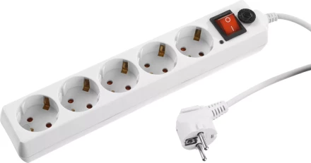 Сетевой фильтр STAYER &quot;MASTER&quot; электрический, 5 гнезд, макс. мощн. 2200 Вт, 3м 55066-3 купить в Губкинске