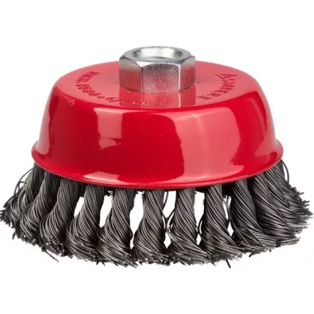 STAYER &quot;PROFESSIONAL&quot;. Щетка чашечная для УШМ, жгутированная стальная проволока 0,5мм, 100ммхМ14 35128-100_z01 купить в Губкинске