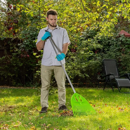 Грабли веерные пластиковые Palisad, 495 х 1680 мм, 23 плоских зуба, алюминиевый черенок, Россия, 61805 купить в Губкинске