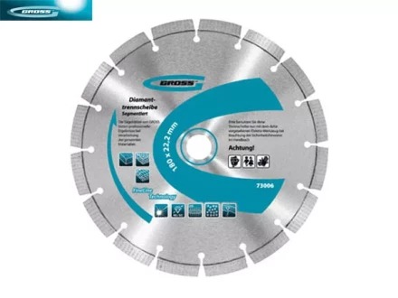 Диск алмазный 115 х 22,2 мм сегментный упорядоченный алмаз сухое резание GROSS 73011 купить в Губкинске