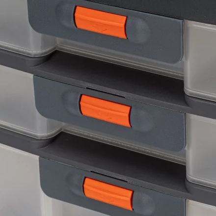 Органайзер для хранения с выдвижными лотками Stels 310х150х260мм, 4 секции, пластик Россия 90728 купить в Губкинске
