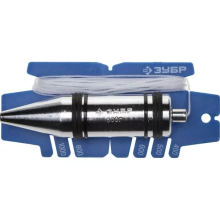 Отвес ЗУБР &quot;ЭКСПЕРТ&quot; строительный со шнуром и безопасным наконечником, 200 г 06347-20_z01 купить в Губкинске