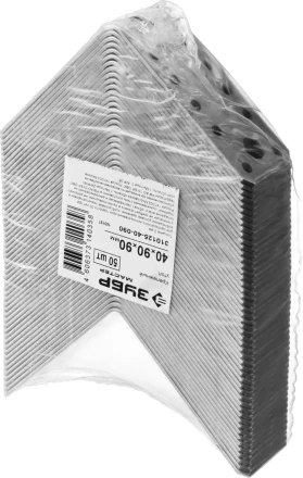 Крепежный угол ЗУБР &quot;МАСТЕР&quot;, 40х90х90мм, 50шт 310125-40-090 купить в Губкинске