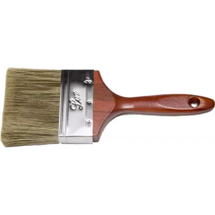 Кисть плоская STAYER "LASUR - LUX", деревянная ручка, смешанная щетина, 100мм 01051-100 купить в Губкинске