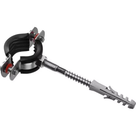 Хомут трубный с гайкой, оцинкованный, в комплекте с сантехнической шпилькой и дюбелем, 3/4&quot;, 1шт, ЗУБР Мастер 37866-25-29 37866-25-29 купить в Губкинске