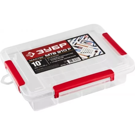 Органайзер ЗУБР "МАСТЕР" для крепежа и принадлежностей, 252х176х58мм (10") 38193-10 купить в Губкинске