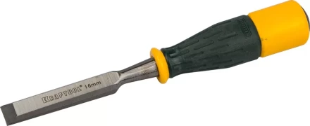 Стамеска KRAFTOOL &quot;EXPERT&quot; упрочненное полотно, ударочпрочная двухкомп ручка, стальной затыльник для ударных работ,16мм 1815-16_z01 купить в Губкинске