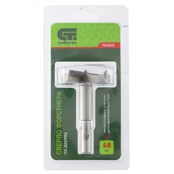 Сверло Форстнера по дереву 48 мм цилиндрический хвостовик СИБРТЕХ 704848 купить в Губкинске