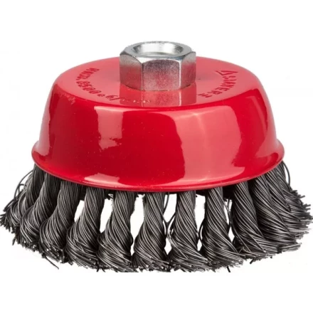 STAYER "PROFESSIONAL". Щетка чашечная для УШМ, жгутированная стальная проволока 0,5мм, 80ммхМ14 35128-080_z01 купить в Губкинске