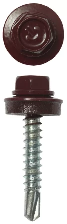 Саморезы ЗУБР &quot;ПРОФЕССИОНАЛ&quot; окраш., RAL 3005 темно-красн., для крепл. кров. матер. к дерев. обреш., 4.8х29мм, 2500шт 4-300310-48-029-3005 купить в Губкинске