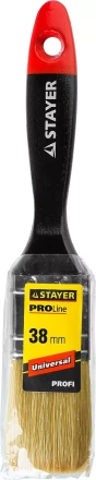 Кисть плоская STAYER &quot;UNIVERSAL-PROFI&quot;, светлая натуральная щетина, деревянная ручка, 38мм 0104-038 купить в Губкинске