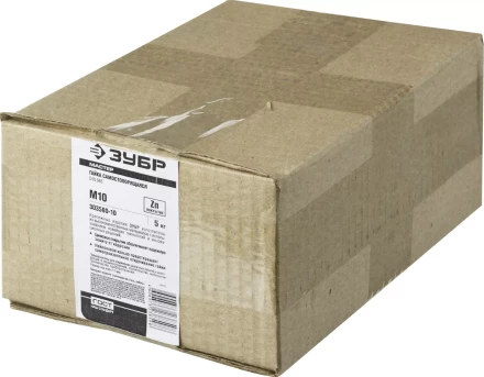 Гайка ЗУБР &quot;МАСТЕР&quot; DIN 985 самостопорящаяся, с нейлоновым кольцом, класс прочности 8, оцинкованная, M10, 5кг 303580-10 купить в Губкинске