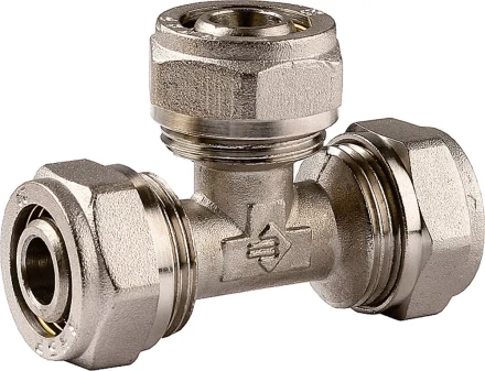 Тройник ЗУБР соединительный, цанга-цанга, 16х16х16х2,0, никель 51403-16 купить в Губкинске