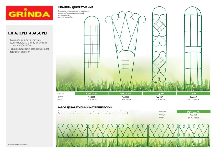 Забор декоративный GRINDA "ШТАКЕТНИК", 29x224см, желтый 422209-Y купить в Губкинске