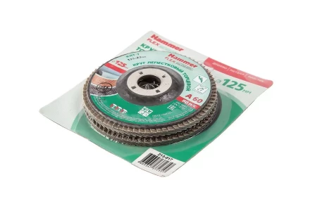Круг Лепестковый Торцевой (КЛТ) HAMMER Ф125х22 P60 купить в Губкинске