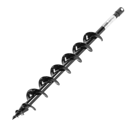 Шнек для грунта ER-80, диаметр 80 мм, длина 800 мм,соединение 20 мм, съемный нож Denzel 56005 купить в Губкинске