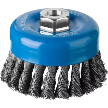 ЗУБР &quot;ПРОФЕССИОНАЛ&quot;. Щетка чашечная для УШМ, плетеные пучки стальной проволоки 0,5мм, 100ммхМ14 35275-100_z02 купить в Губкинске