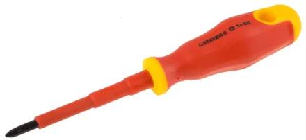 Отвертка STAYER &quot;PROFI&quot; &quot;ELECTRO&quot; диэлектрическая до 1000В, двухкомп рукоятка, PH № 1 х 80мм 25142-1-08 купить в Губкинске