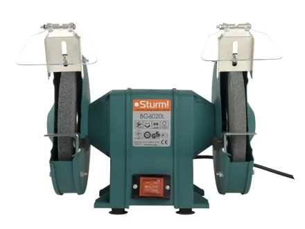 Станок точильный BG-6020 L 400Вт круг 200 х 20 х 16 мм 2950об/мин адаптер 10кг лампа STURM купить в Губкинске