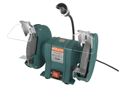 Станок точильный BG-6020 L 400Вт круг 200 х 20 х 16 мм 2950об/мин адаптер 10кг лампа STURM купить в Губкинске