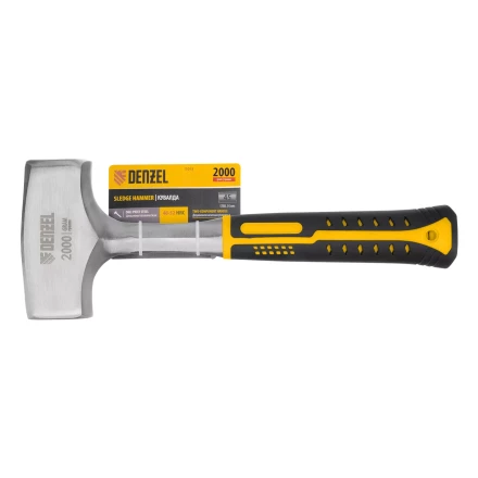 Кувалда 2 кг, цельнометаллическая, двухкомпонентная рукоятка Denzel 11013 купить в Губкинске