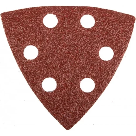 Треугольник шлифовальный универсальный STAYER &quot;MASTER&quot; на велкро основе, 6 отверстий, Р40, 93х93х93мм, 5шт 35460-040 купить в Губкинске