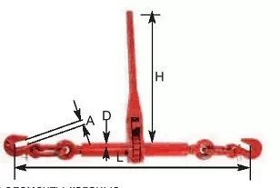 Стяжки цепные для крепления грузов с крюками  р-н 5.4 тонн L=6 метра купить в Губкинске