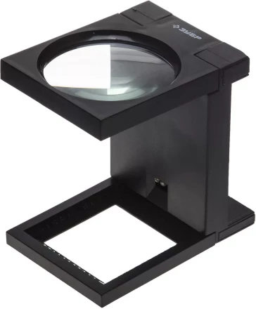 Лупа ЗУБР "МАСТЕР" складная на подставке, светодиодная подсветка, 3 кратное увеличение, диаметр 90мм 40542-90 купить в Губкинске