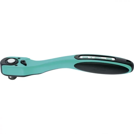 Ключ-трещотка 1/4 72 зуба с быстрым сбросом CrV 2-х компонентная рукоятка STELS 14028 купить в Губкинске