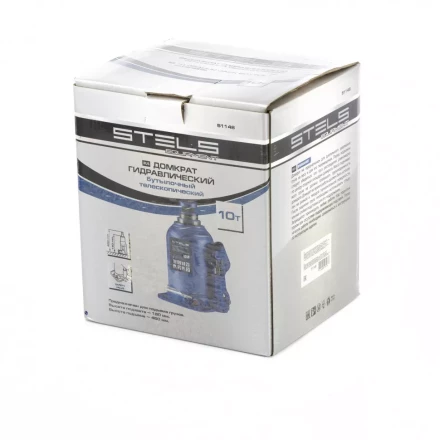 Домкрат гидравлический бутылочный телескопический 10 т подъем 180-450 мм Stels 51148 купить в Губкинске