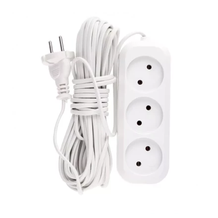 Удлинитель бытовой без заземления 10 м 3 розетки 6 А серия УХ6 Denzel 95929 купить в Губкинске