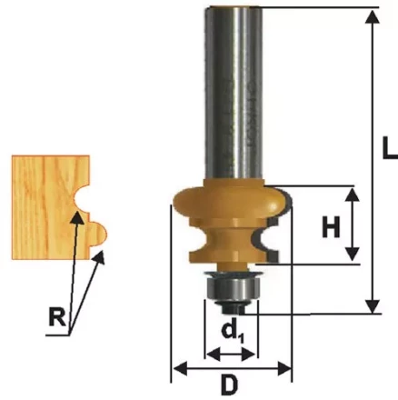 Фреза кром фигурная ф25.4х16 r3.2 хв. 8мм 10692 купить в Губкинске