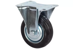 Аппаратное неповоротное колесо HITCH 200*44 резина черная FC80 (SZ084993)