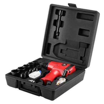 Гайковерт пневматический ударный DEKO DKPT01 SET 3, 018-1101, в чемодане с набором 16 предметов купить в Губкинске