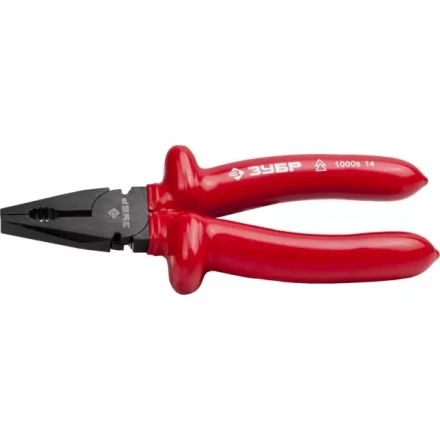 Плоскогубцы ЗУБР &quot;МАСТЕР&quot; &quot;ЭЛЕКТРИК&quot; комбинированные, диэлектрические, высоковольтные до ~1000В, 180мм 2214-1-18_z02 купить в Губкинске