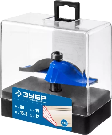 ЗУБР 89 x 19 мм, радиус 15.8 мм, фреза фигирейная №2, Профессионал (28760-89) купить в Губкинске